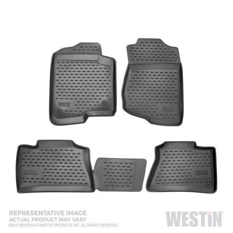 Westin Profile Floor Liners 74-06-51030 Mats, Liners, Front/Second Seat, Rubberized Polymer, Black, Logo, Chevrolet, Set
