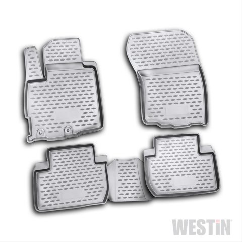 Westin Profile Floor Liners 74-29-41005 Mats, Liners, Front/Second Seat, Rubberized Polymer, Black, Logo, Mitsubishi, Set