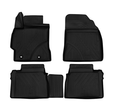 Westin Profile Floor Liners 74-41-51043 Mats, Liners, Front/Second Seat, Rubberized Polymer, Black, Logo, Toyota, Set of 4