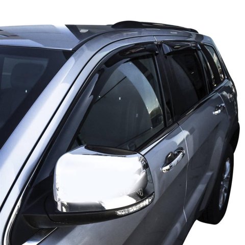 Westin Tape-On Slim Wind Deflectors 72-51490 Side Window Visors, Acrylic, Smoke, Double-Sided Tape, Front and Rear, Jeep, Set of 4