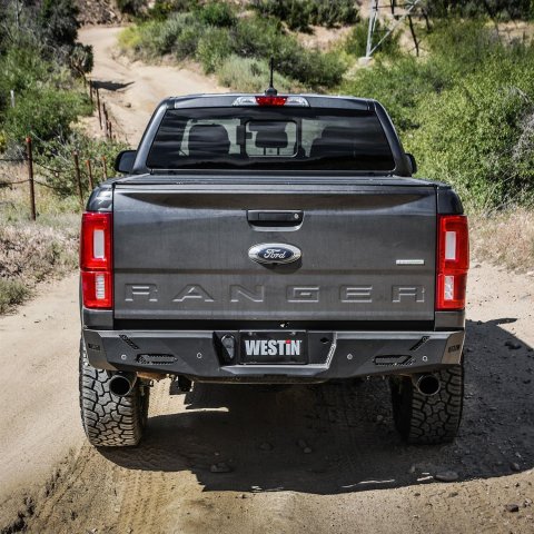 Westin Pro-Series Rear Bumpers 58-421085 Bumper, Pro-Series, Fabricated, Steel, Black Textured Powdercoated, Ford, Each