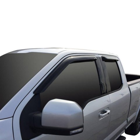 Westin Tape-On Slim Wind Deflectors 72-37446 Side Window Visors, Windguards, Smoke, Acrylic, Front and Rear, Ford, Set of 4