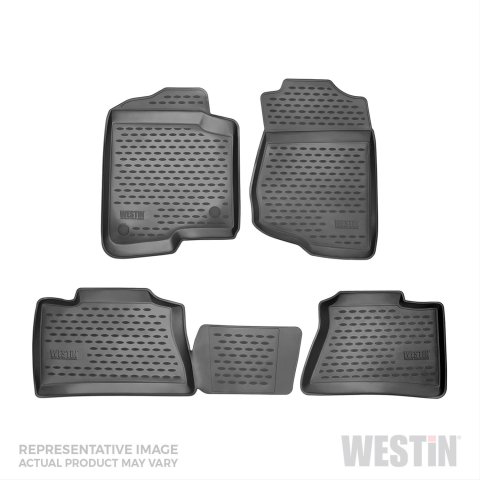 Westin Profile Floor Liners 74-23-41009 Mats, Liners, Front/Second Seat, Rubberized Polymer, Black, Logo, Land Rover, Set