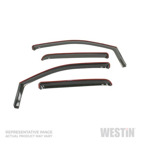 Westin In-Channel Wind Deflectors 72-44489 Side Window Visors, In-Channel, Front and Rear, , Snap-in, Acrylic, Smoke, Honda®, Set of 4