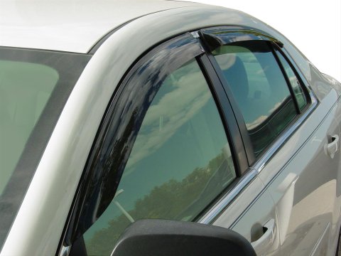 Westin Tape-On Slim Wind Deflectors 72-39434 Side Window Visors, Windguard, Front and Rear, Acrylic, Smoke, Chevrolet, Malibu, Set of 4