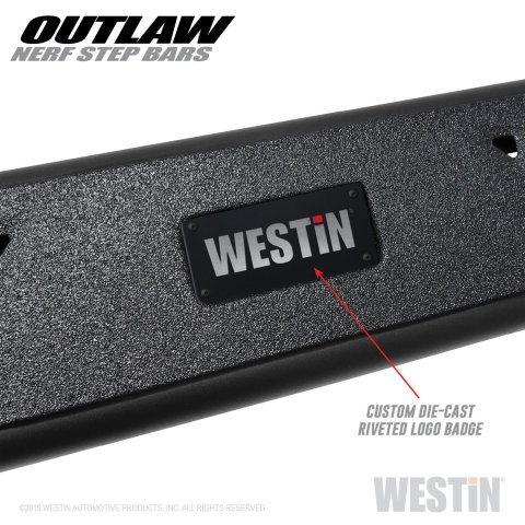 Westin Outlaw Step Bars for 2010-2023 4RUNNER - 58-53835 Bars, Nerf Bars, Outlaw, Steel, Black, Toyota, Pair