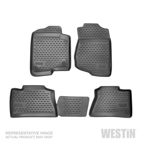Westin Profile Floor Liners 74-23-51011 Mats, Liners, Front/Second Seat, Rubberized Polymer, Black, Logo, Land Rover, Set