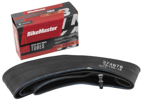 BikeMaster Heavy-Duty Tire Tubes 374676 Tube, Heavy-Duty, 70/100-19, Natural Rubber, Centered Straight Metal Pull-Through Valve Stem, Each