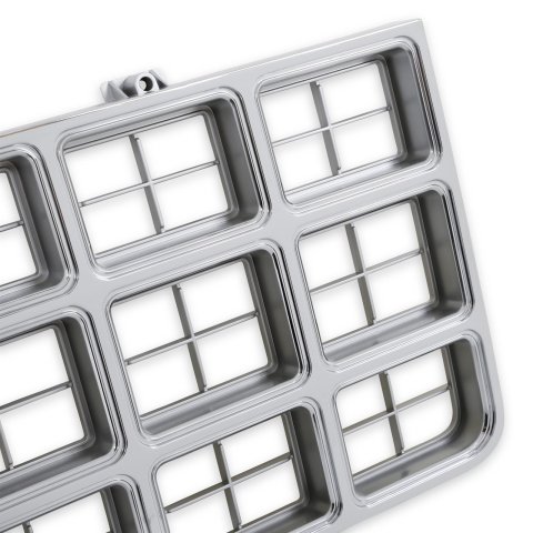 Brothers Trucks Grilles 04-173 Grille, Front Main Grille, Chrome/Gray, Includes Yellow Bowtie, Plastic, Chevy, Each