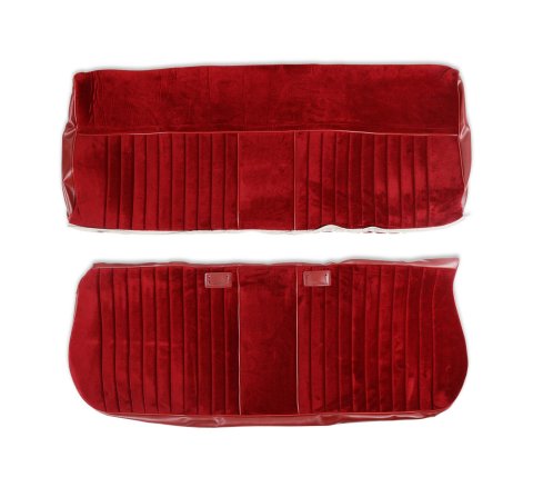 Brothers Trucks Deluxe Seat Upholstery 05-321 Upholstery, Deluxe, Bench Type, Vinyl/Cloth, Maroon/Burgundy, Madrid Grain, Velour Cover Insert, Chevrolet, GMC, Each