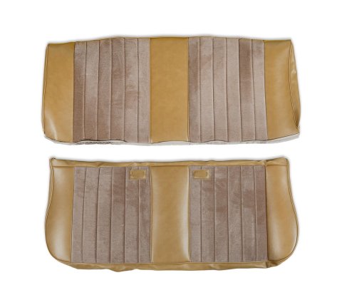 Brothers Trucks Seat Upholstery 05-313 Upholstery, Bench Type, Vinyl/Cloth, Tan, Pleated Grain, Velour Cover Insert, Chevrolet, GMC, Each