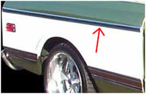 Brothers Trucks Moldings MFS8000 Body Moldings, Aluminum, Black, Truck Bed Molding, Fits Upper Left or Right Side On Short Bed Fleetside Models Only, Chevrolet, GMC, Each