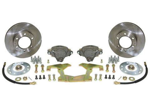 Brothers Trucks Disc Brake Conversion Kits NOFX754 Kits, Kits, Front, Solid Surface Rotors, Gray/Silver Calipers, Pads, Chevrolet, GMC, Kit