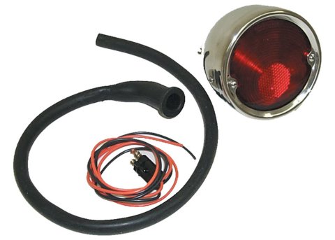 Brothers Trucks Taillight Assemblies TLC590P Assemblies, OEM Style Replacement, Incandescent/Halogen, Round, Red Lens, Polished Housing, Fits Stepside Beds Only, Chevrolet, GMC, Pair