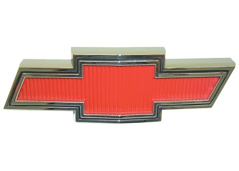 Brothers Trucks Emblems GER6768 Emblems, Diecast, Chrome/Red, Bowtie, Grille Position, Chevrolet, Each