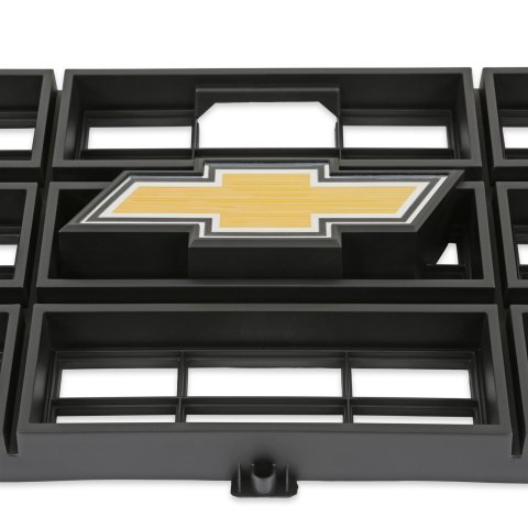 Brothers Trucks Grilles 04-170 Grille, Front Main Grille, Black, Includes Yellow Bowtie, Plastic, Chevy, Each