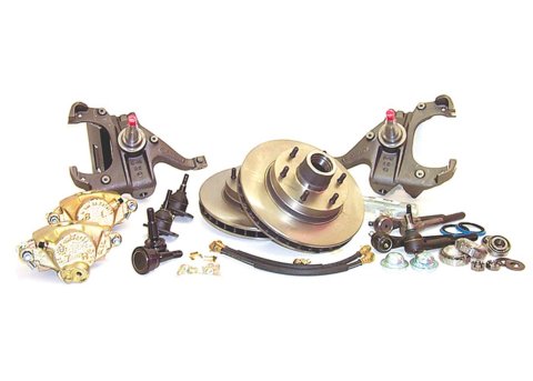 Brothers Trucks Disc Brake Conversion Kits DBC6L20DROP Kits, Kits, Front, Solid Surface Rotors, Gray/Silver Cast Iron Calipers, 2.5 in. Drop Spindles, Chevrolet, GMC, Kit
