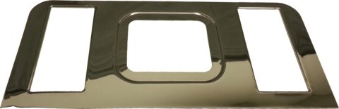 Brothers Trucks Center Console Bezels C6047-69 Components, Replacement Bezel, for Models with Bucket Seats, Stainless Steel, Polished, Chevrolet, GMC, Each