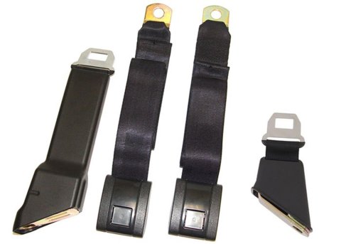 Brothers Trucks Seat Belts GMBELT4 Belts, Lap Belt Type, Black, GM Decals Not Included, Chevrolet, GMC, Kit