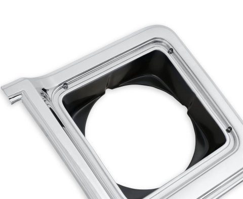 Brothers Trucks Headlight Bezels 04-322 Door, Driver Side, Models with Round Headlights, Plastic, Chrome with Dark Gray Insert, Chevy, GMC, Each
