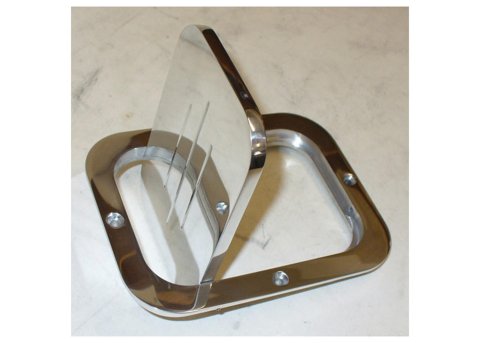 Brothers Trucks Billet Fuel Doors BFDRECTWITH Doors, Billet, Rectangular, Aluminum, Polished, Ball Milled Finish, 4.50 in. x 5.50 in., Chevrolet, GMC, Each
