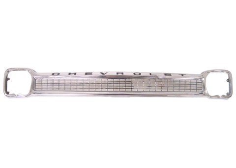 Brothers Trucks Grilles GRL6466 and Grille Inserts, Complete Grille Type, Stock Style, Main Grille Position, Steel, Chrome, Chevrolet, GMC, Each