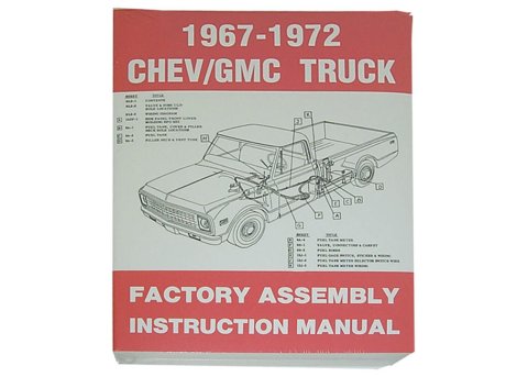 Brothers Trucks Reference Books LFA6772 67-72 CHEVY/GMC FACTORY ASSEMBLY MANUAL
