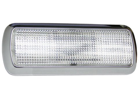 Brothers Trucks Dome Light Assemblies DLH72EU Interior Lights, Assemblies, Rectangular, Plastic, Chrome, Clear Lens, Chevrolet, GMC, Each