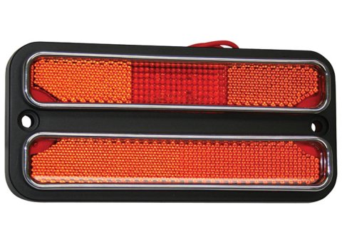 Brothers Trucks Side Marker Light Assemblies SMLD72A Assemblies, LED Lens Style, Rectangular, Amber Lens, Left or Right Side, Chevrolet, GMC, Each