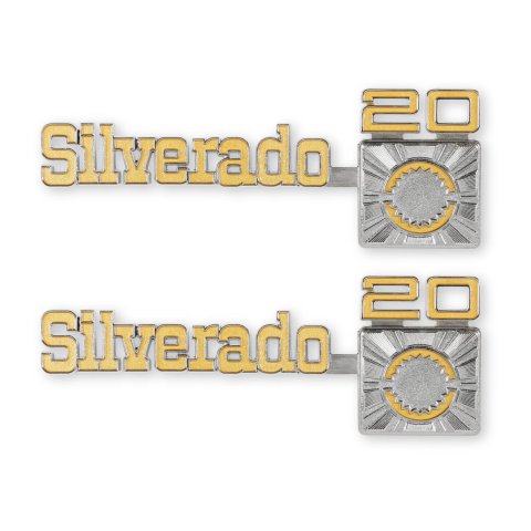 Brothers Trucks Emblems 04-545 Emblem, 1975-80 C/K Silverado C20 Fndr Emblem Pr