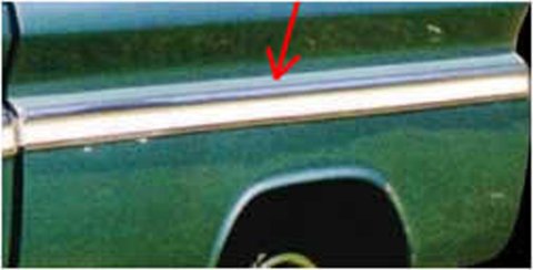 Brothers Trucks Moldings FSM0950 Body Moldings, Aluminum, Polished, Tuck Bed Side Molding, Fits Lower Left or Right Side On Long Bed Fleetside Models Only, Chevrolet, GMC, Each