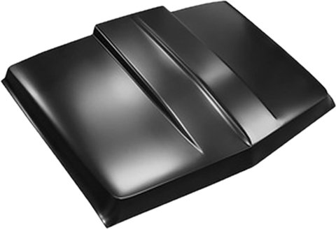 Brothers Trucks Hoods A1027-69 Hoods, Cowl Induction, Bolt-on, Steel, EDP Coated, 2.00 in. Cowl Height, Chevrolet, GMC, Each