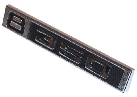 Brothers Trucks Emblems FE72350 Emblems, Diecast, Chrome/Black, 350 Logo, Fender Position, Chevrolet, GMC, Each