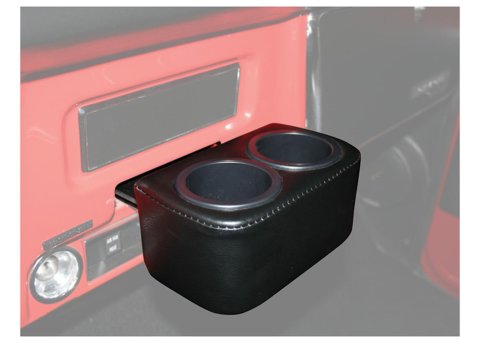 Brothers Trucks Ashtray Cup Holders ATC6772 Holders, Dual, for Standard Cans, Early Classic Wide Ash Tray Switch Out, Vinyl, Black, Chevy, GMC, Each