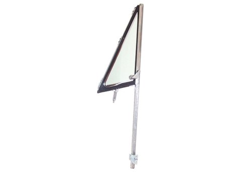 Brothers Trucks Vent Window Assemblies VWA72LHCLEAR Windows, Individual, Vent, Cab, Glass, Clear Non-tinted, with Felt, Chrome Division Bar and Housing, Seals, Front Left, 68-72, Chevrolet, GMC, Each