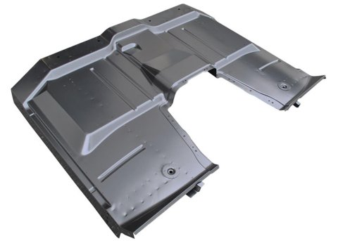 Brothers Trucks Floor Pan Replacement Panels CFP66HB Panels, Panels, Full, Front, Steel, Black, High Hump Design with Brace, Chevrolet, GMC, Each