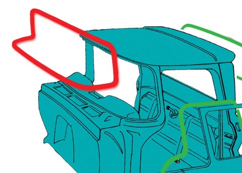 Brothers Trucks Weatherstrip Seals W772STD Seals, Windshield Seal Position, Fits Models with Standard Trim, Chevrolet, GMC, Each