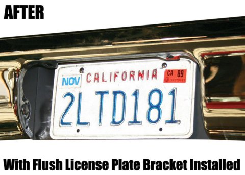 Brothers Trucks Flush License Plate Brackets FLPB787 Mounting Brackets, Brackets, Steel, Black, Chevrolet, GMC, Each