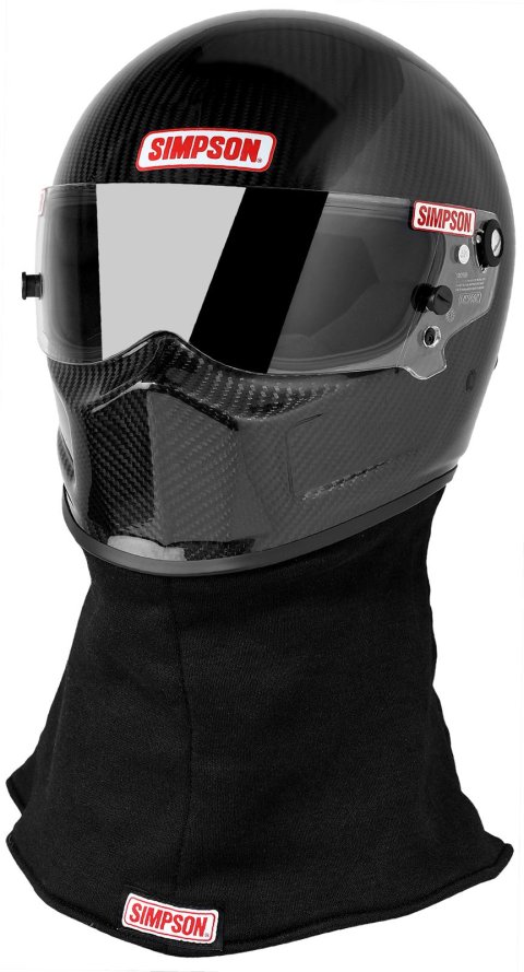 Simpson Carbon Bandit Series Helmets 722001C Helmet, Drag Bandit, Full Face, Gloss Fiber, Snell SA2020, Small, Each