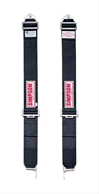 Simpson Shoulder 2-Point Harness 33009BL Harness, Belt, Camlock Style, Individual, Pull Down, Blue, 48 in. Length, Roll Bar Mount, Pair