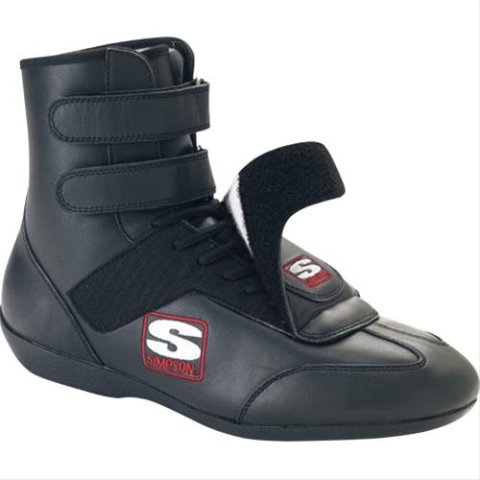 Simpson Stealth Sprint Shoes SP750BK Driving Shoes, Sprint, High-Top, Leather, Nomex Liner, Black, Men's 7 1/2, Pair