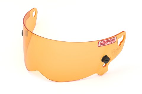 Simpson Replacement Helmet Shields 89403A Shield, Super Bandit Series, Amber, Anti-Fog, Each