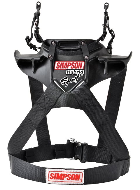 Simpson Hybrid Pro Lite Restraints HYPLSML11SASM61 Head and Neck Restraint System, Lite, Sliding Dual End Tether with Seat Belt Anchor System, Quick-release Anchor, SFI 38.1, Small, Each
