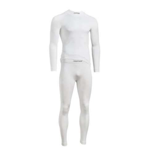 Simpson Racing Base Layer T-Shirts 20193YW T-Shirts, PROFIT BASE LAYER TOP 3XL WHITE