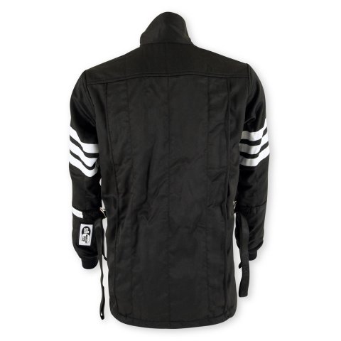 Simpson Racing Classic SFI-5 Jackets C402414 Driving Jacket, Double Layer, Satin/Twill, Nomex®, X-Large, Black with White Stripes, with Arm Restraints, Each