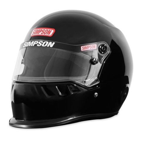 Simpson SA2020 SD1 Series Helmets 7950012 Helmet, 2020, Full Face, Black, Gloss Finish, Snell SA2020, Small, Each