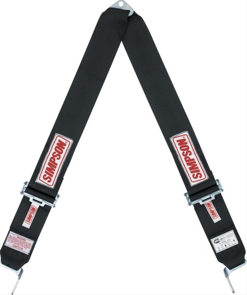 Simpson Camlock Shoulder 1-Point Harness 33005BK Harness, Belts, Camlock, V-Type, Bolt-In, Floor Mount, Black, Each