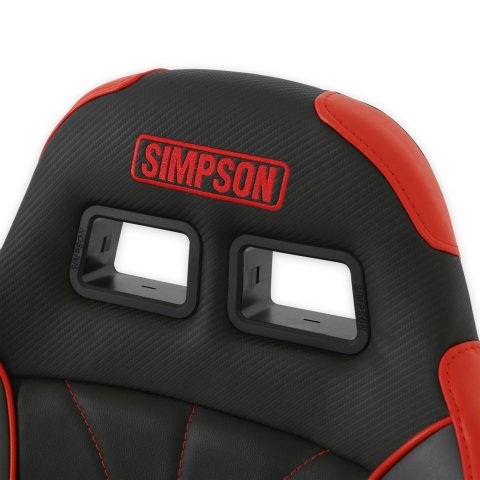 Simpson Vortex II Off-Road Suspension Seats S104-306 Powersports Seats, Offroad, Suspension, Vinyl, Black/Red/Gray, Each