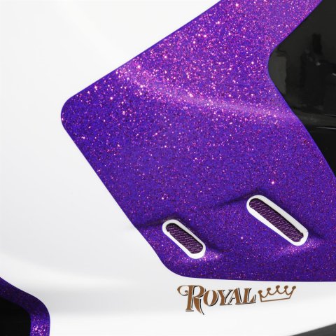 Simpson Ghost Bandit Limited Edition Royal Series Helmets GBDROYSM Helmet, Bandit, Edition, Royal, Full Face, Polyester Liner, While/Black/Purple, Clear Visor, Small, Each