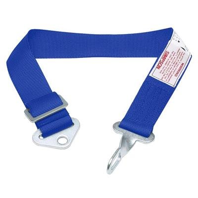 Simpson Camlock Anti-Submarine Belts 1-Point Harness 34013BL Harness, Submarine Belt, Camlock, Clip-In, Floor Mount, Blue, Each